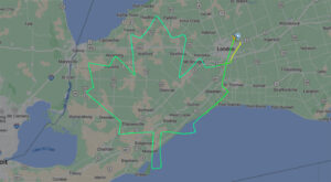 Ontario Pilot Sends US a Message by Creating a Massive Maple Leaf in the Sky