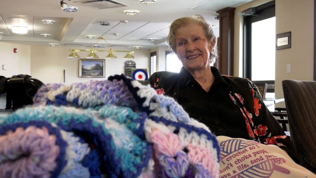 95-year-old Calgary Woman Knits and Crochets Blankets for Charity