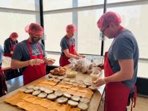 Canadian Athletes Help Prepare Calgary School Lunches