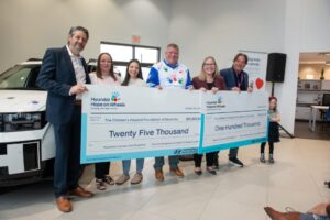 Hyundai partners contribute $125,000 dollars to support pediatric cancer care