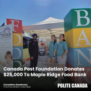 Canada Post Foundation Donates $25,000 to Maple Ridge Food Bank